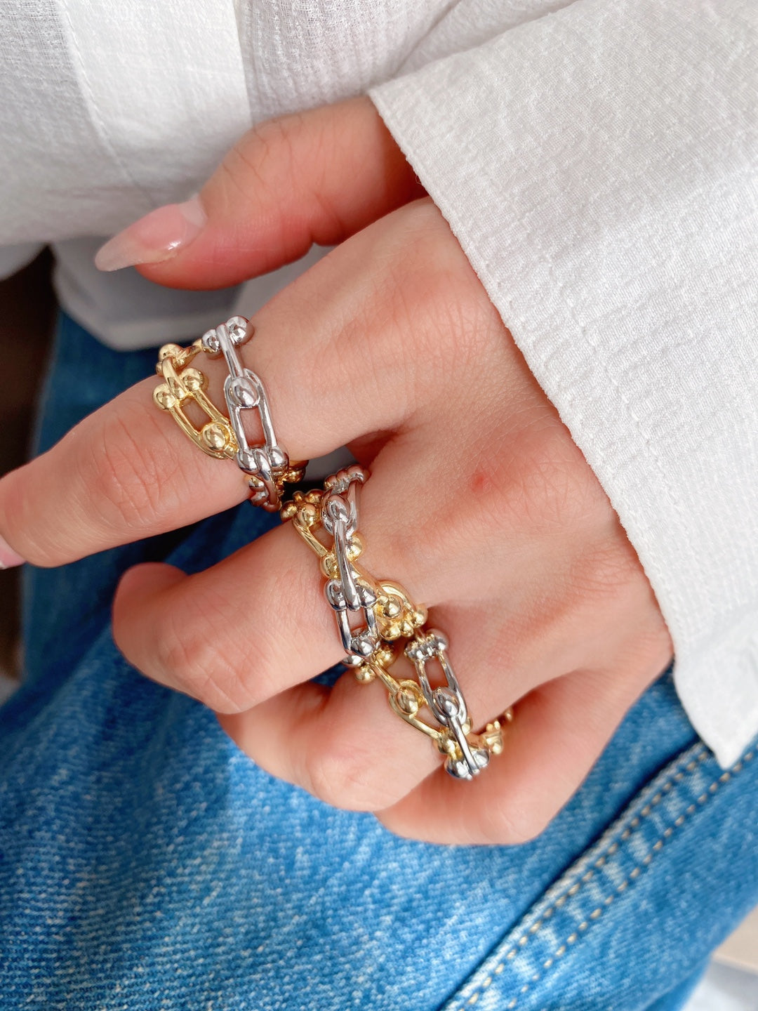 Jewelry Vintage Style Classic Style Geometric Copper Zircon Plating Open Rings