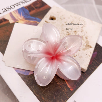 Women's Sweet Flower Plastic Stoving Varnish Hair Claws