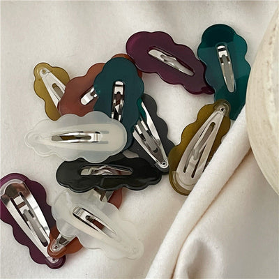 simple style clouds resin hair clip