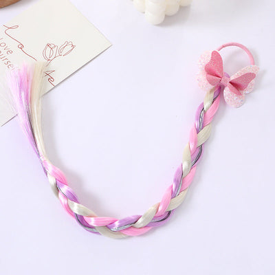 Girl'S Cute  Bow Knot Snowflake chemical fiber Inlay Rhinestones Hair Tie