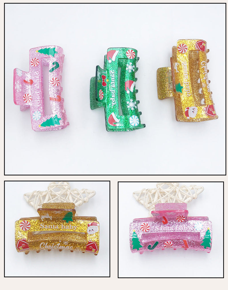 Women's Simple Style Classic Style Letter Arylic Printing Hair Claws