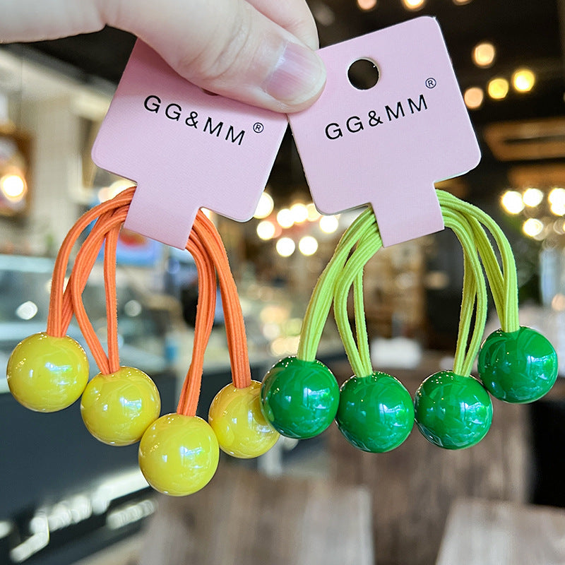 Kid'S Cute Simple Style Color Block Arylic Hair Tie