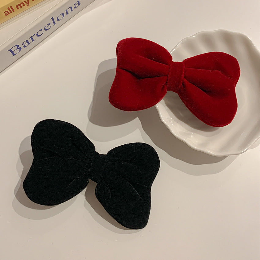 cute bow knot cloth patchwork hair clip 1 piece