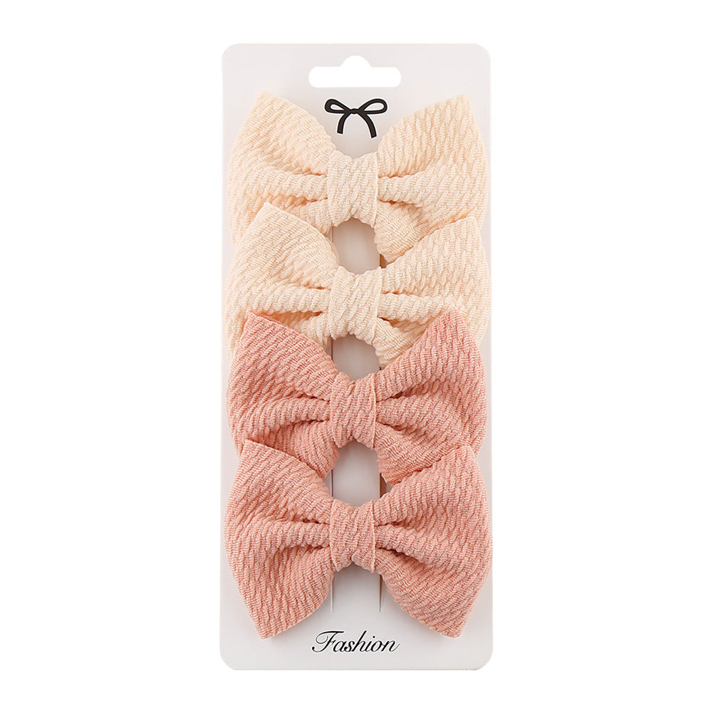 girl's simple style bow knot cloth braid hair band