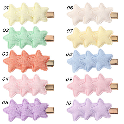 Fantasy Shadow Star Solid Color Hairpin Macaron  New Three-Dimensional Hair Accessories Children's Handmade Side Clip 4207