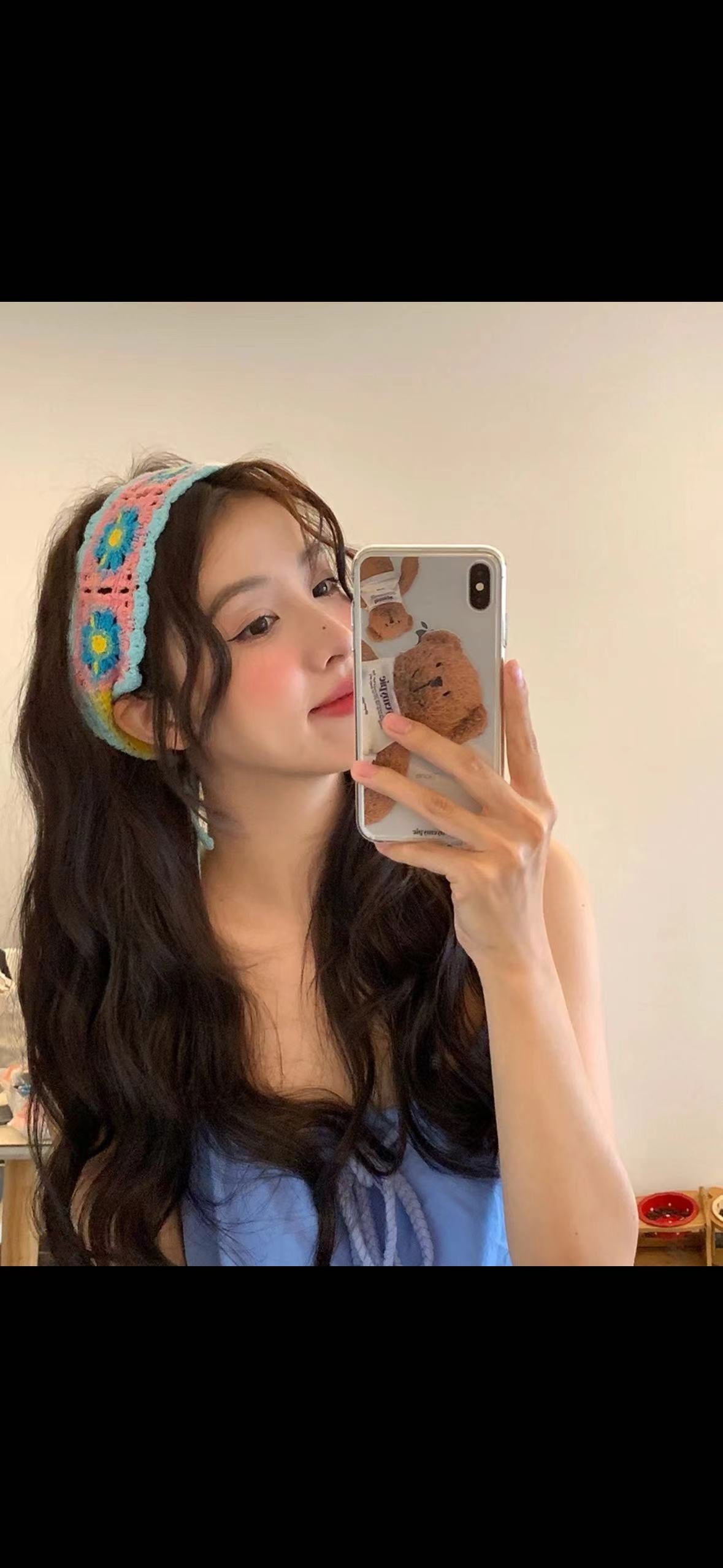 Women's IG Style Casual Plaid Rhombus Knit scarf