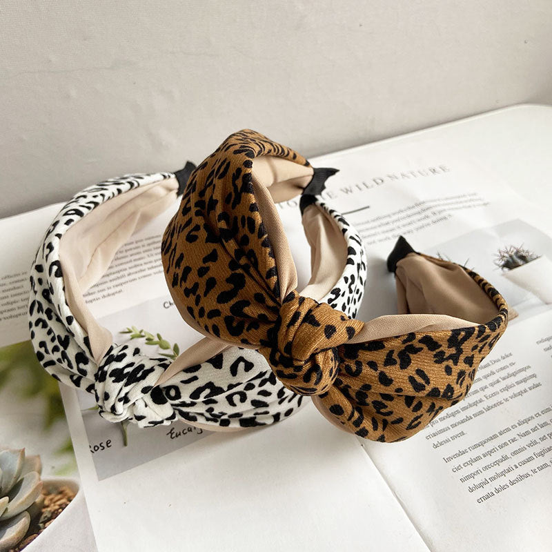 women's ig style retro leopard cloth hair band