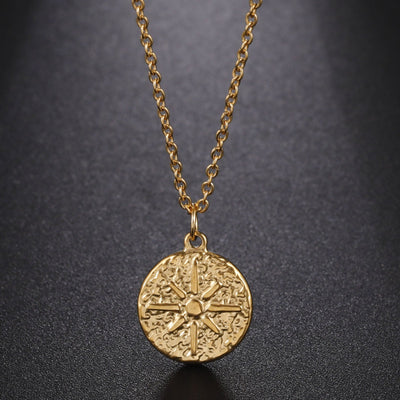 Jewelry Streetwear Sun 304 Stainless Steel Pendant Necklace