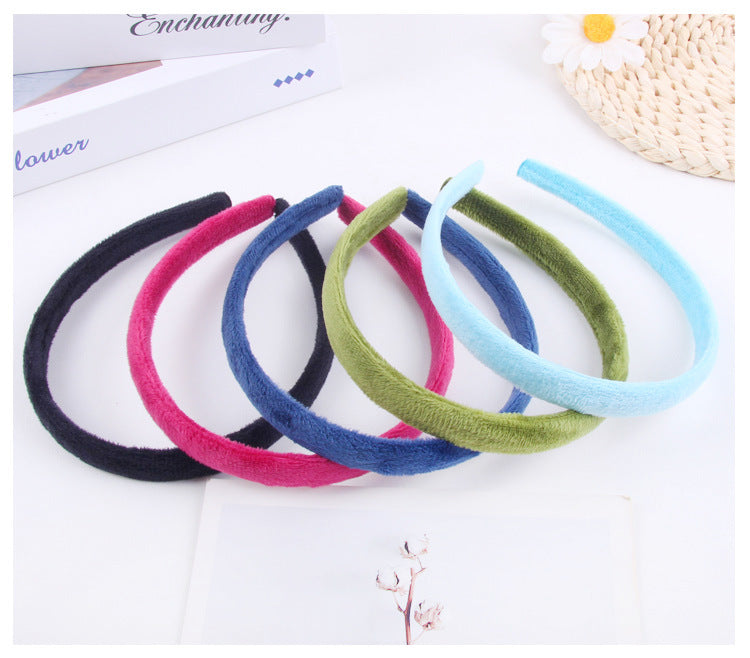 simple style plaid cloth hair band 1 piece
