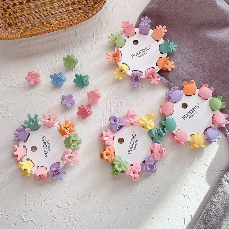 Kid'S Cute Solid Color Arylic Stoving Varnish Hair Claws