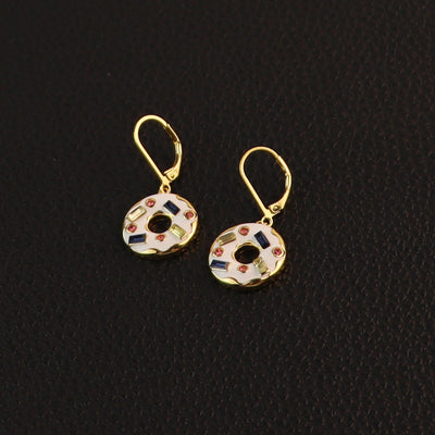 Rhinestone Copper Round Jewelry Set