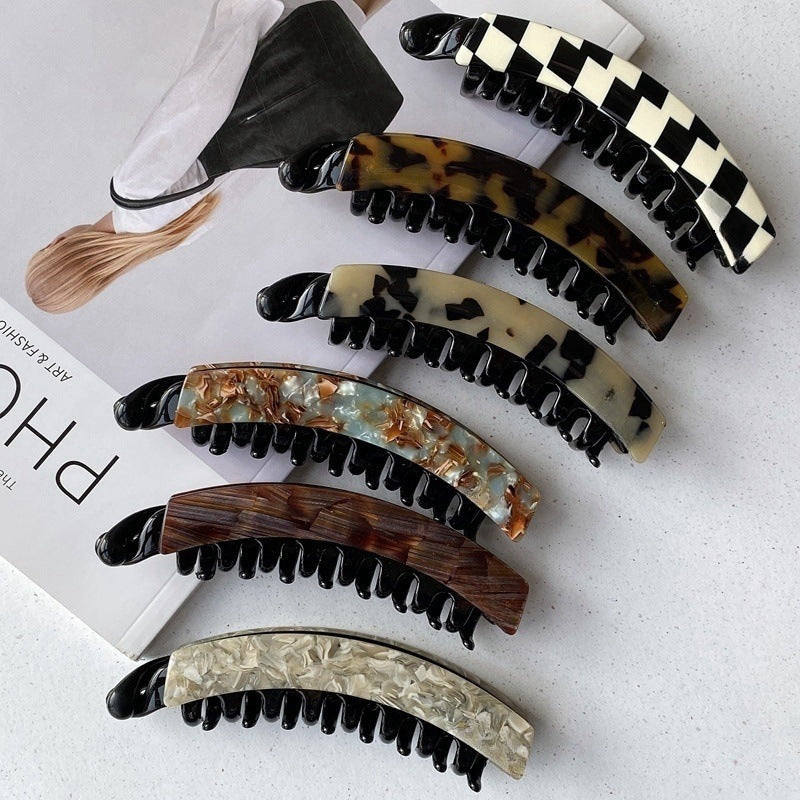 Women's Retro Simple Style Color Block Leopard Acetic acid sheets Hair Clip