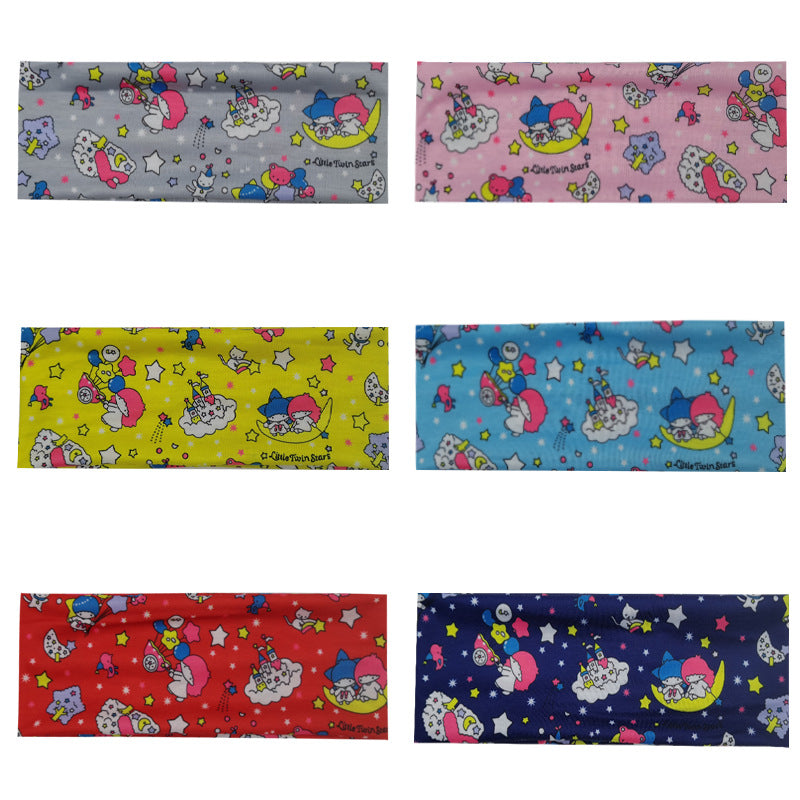 Women's Cartoon Style Cartoon Character Plaid Cloth Printing Hair Band