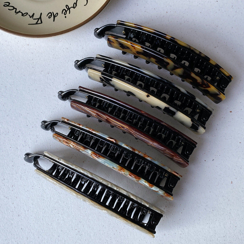 Women's Retro Simple Style Color Block Leopard Acetic acid sheets Hair Clip