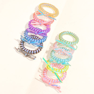 fashion bow knot telephone line hair tie 1 piece
