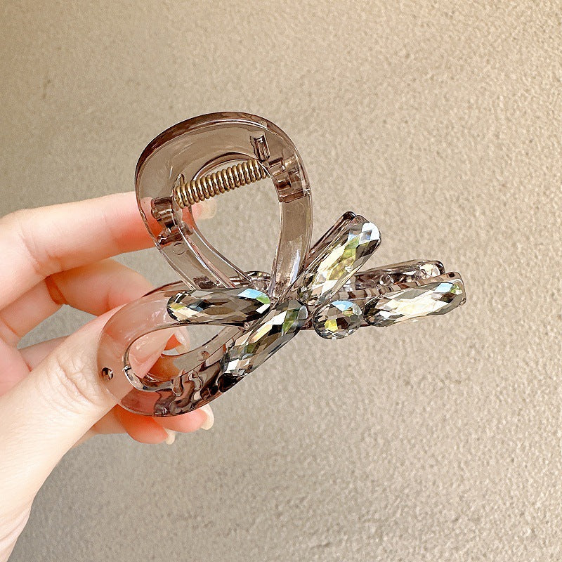 Women's Sweet Simple Style Bow Knot Rhinestone Hair Claws