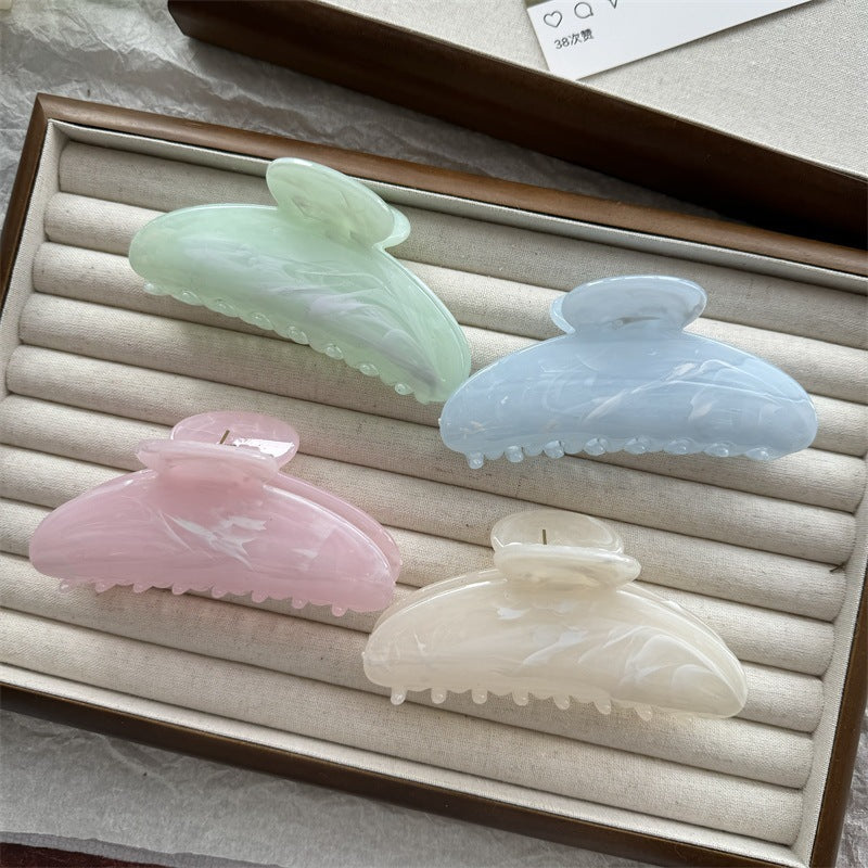 Women's Elegant Solid Color Plastic Hair Claws