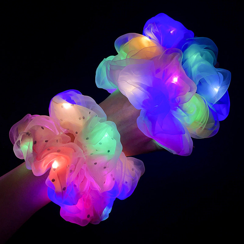 Women's Casual Simple Style Round Dots Solid Color Cloth Hair Tie