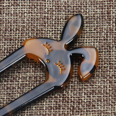 Women's Cute Retro Classic Style Rabbit Acetic acid sheets Hair Sticks