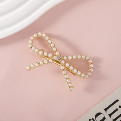 Women's Simple Style Geometric Bow Knot Alloy Plating Hair Clip