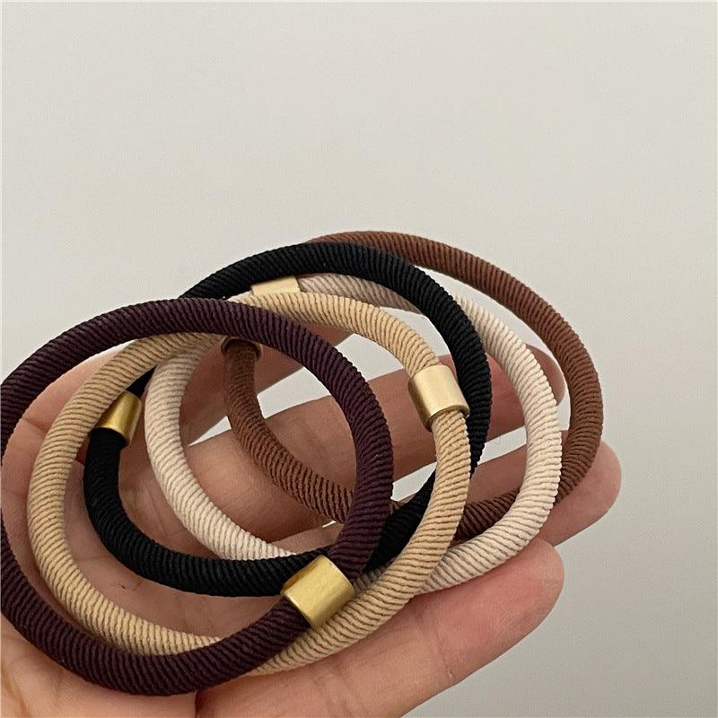 fashion solid color cloth hair tie 1 piece