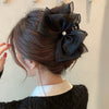 Women's Simple Style Classic Style Bow Knot Gauze Inlay Zircon Hair Claws