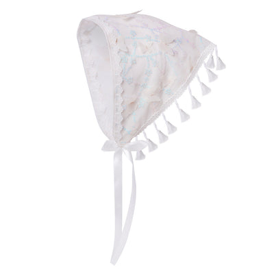 Women's Pastoral Plaid Flower Cloth Net Yarn Hair Band