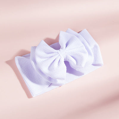 fashion children's solid color double-layer bowknot hairband