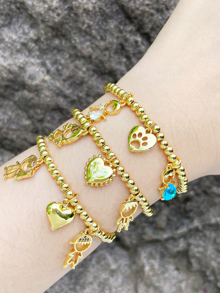 Copper Plating Heart Shape Bracelets