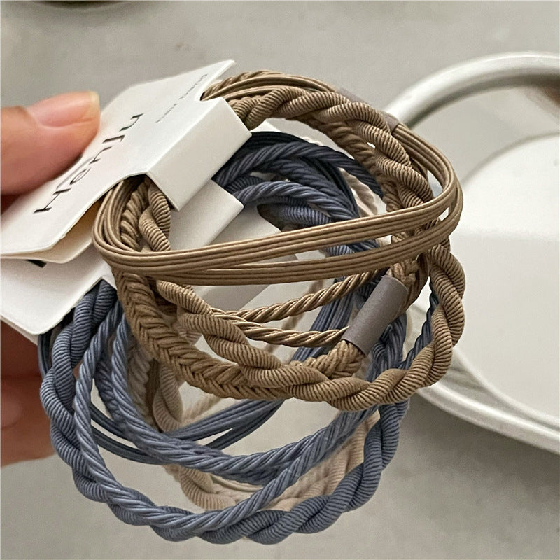 simple style solid color cloth hair tie 1 set