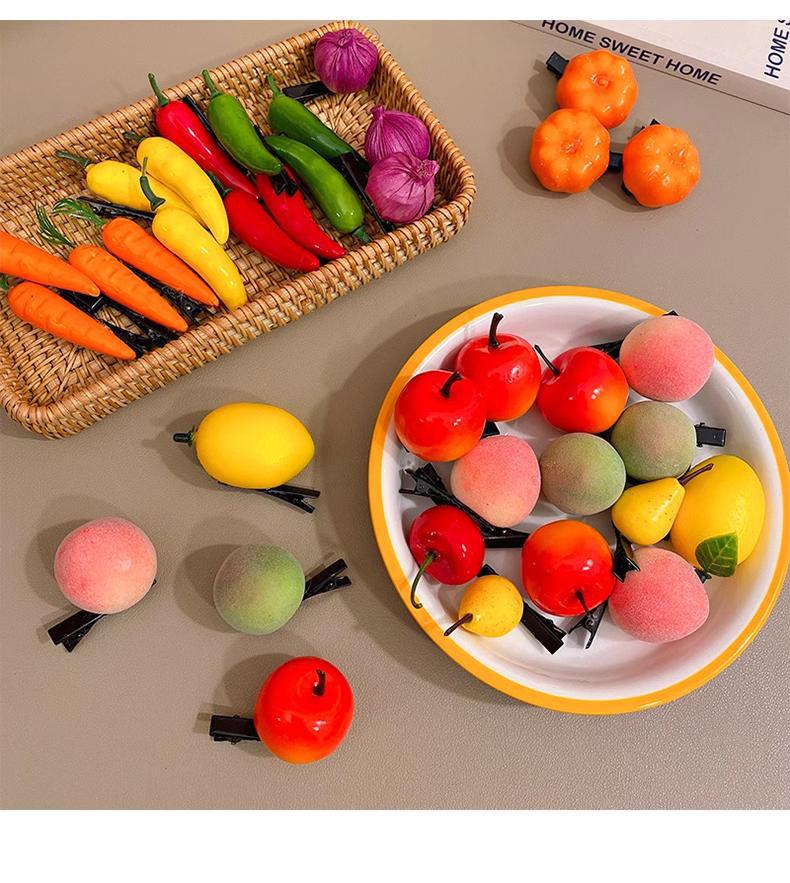 Women's Cute Fruit Vegetable Foam Hair Clip