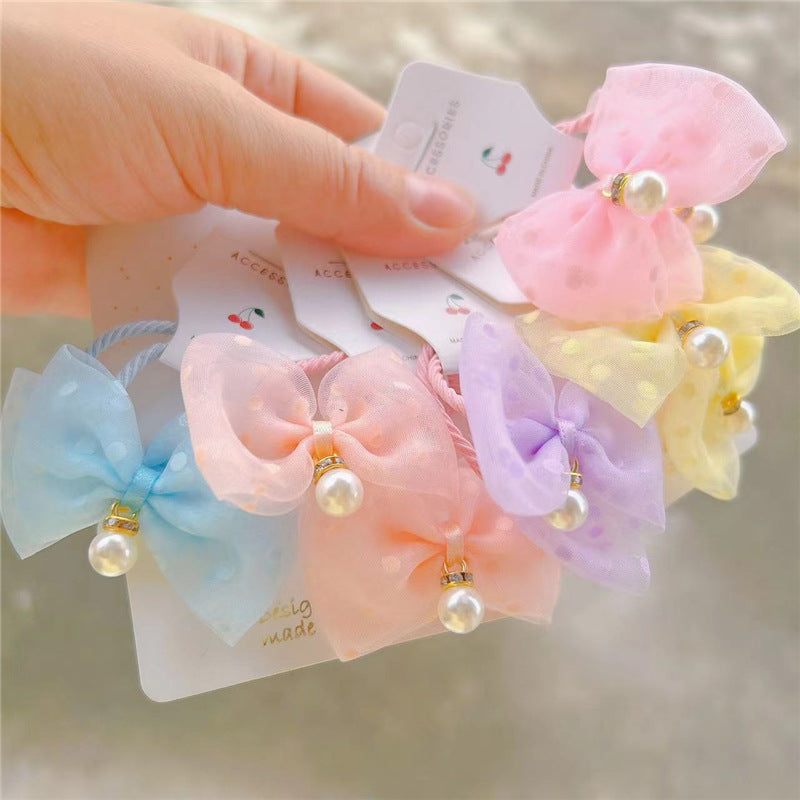 simple style bow knot cloth hair clip