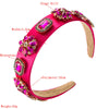 baroque style rhinestone glass diamond wide-brim headband