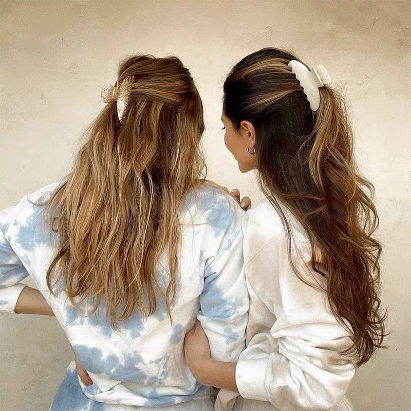 retro classic style geometric acetic acid sheets inlay rhinestones hair claws