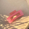 fashion solid color plastic resin hair claws 1 piece