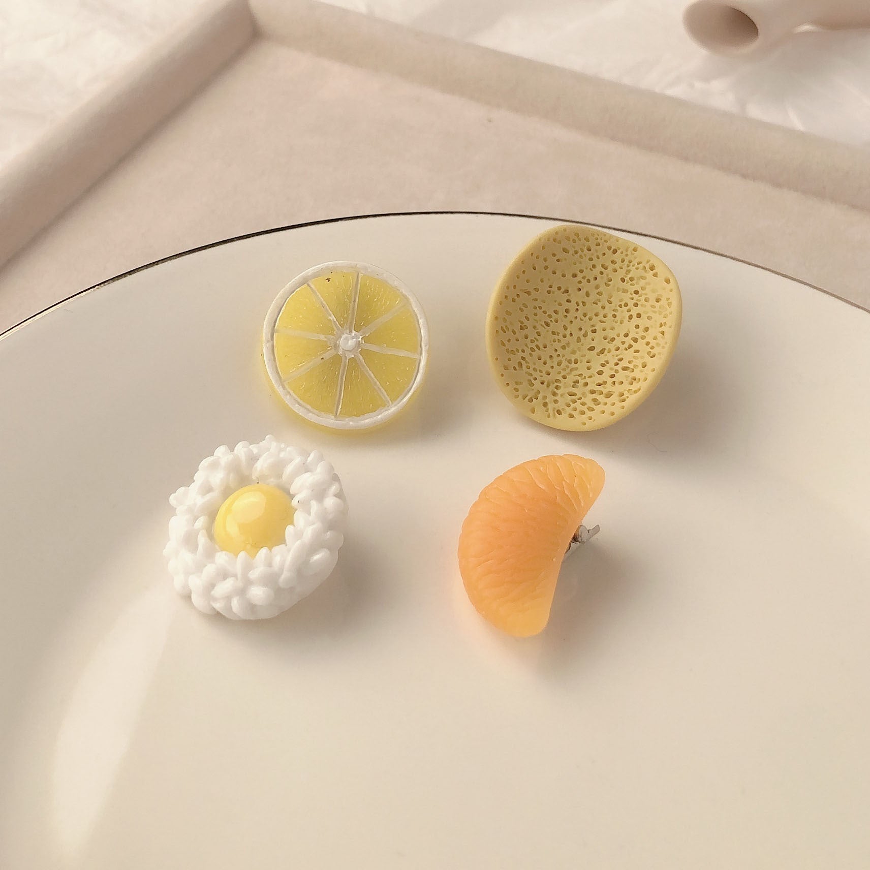 women's original design funny fruit plastic hair clip