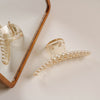 simple style geometric artificial pearl handmade hair claws 1 piece