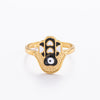 Jewelry Elegant Devil's Eye Star Heart Shape 304 Stainless Steel Open Rings