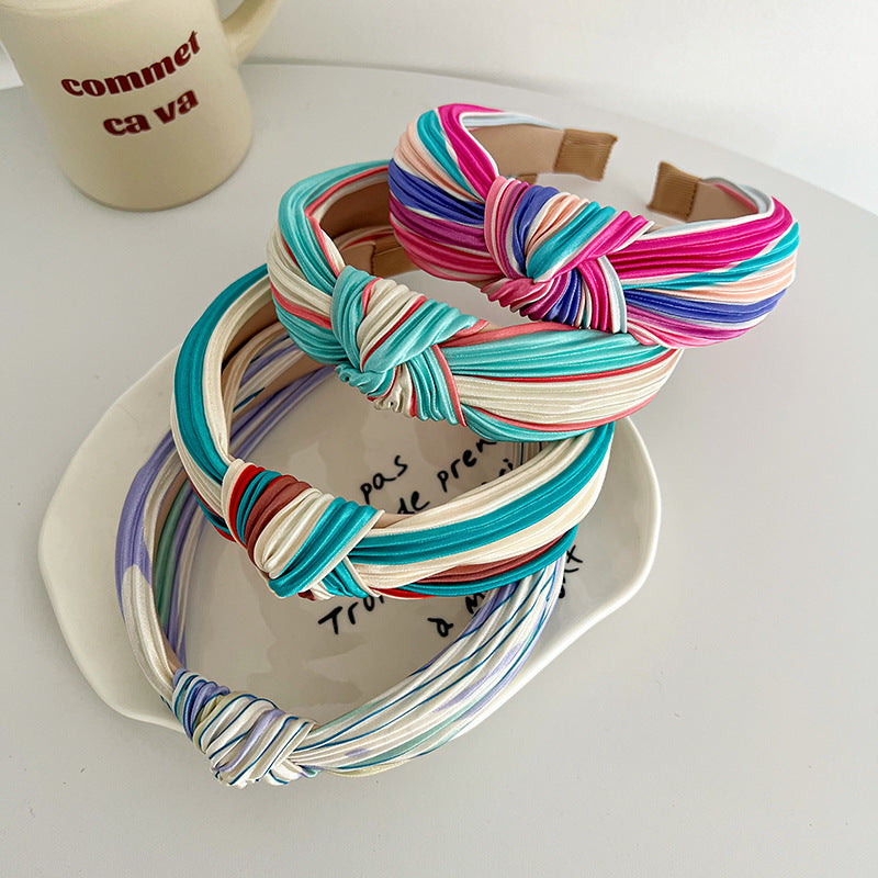 modern style multicolor cloth handmade hair band