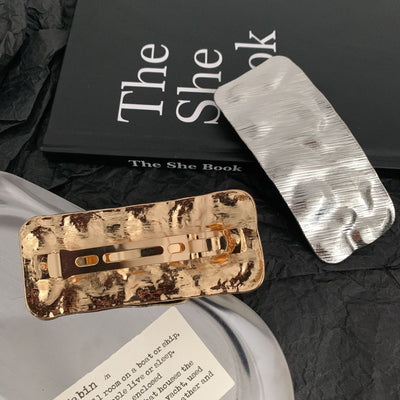 Women's Exaggerated Artistic Square Alloy Hair Clip