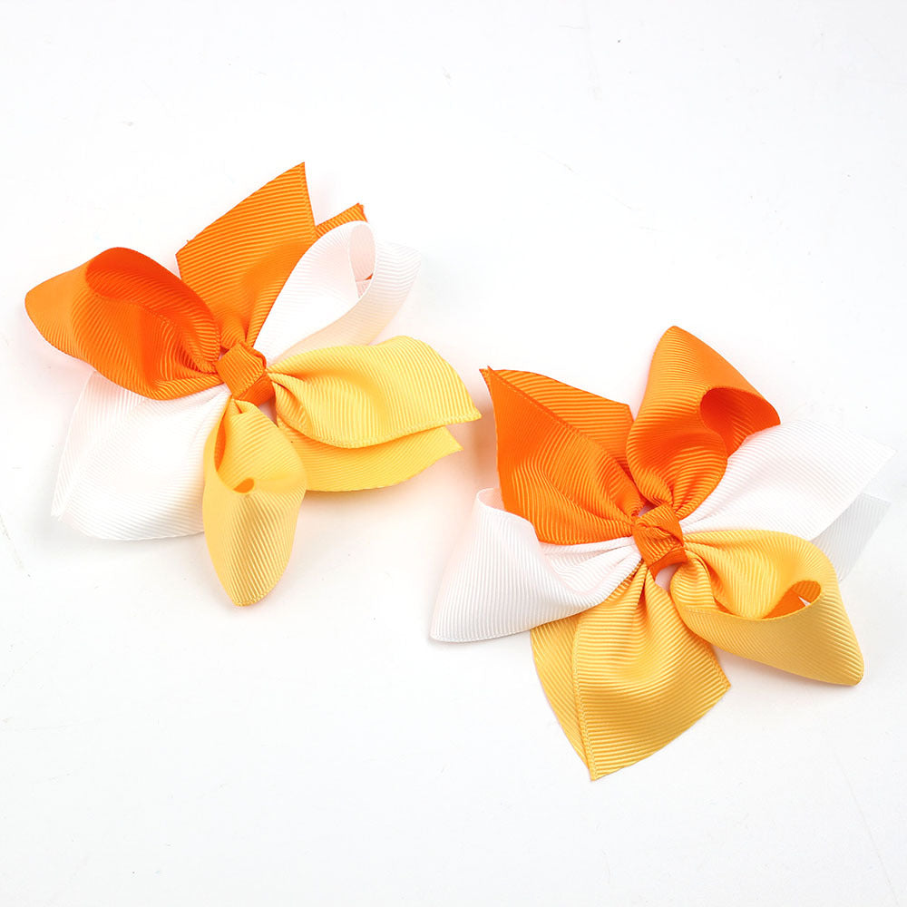 Girl'S IG Style Sweet Bow Knot Cloth Inlay Rhinestones Hair Clip