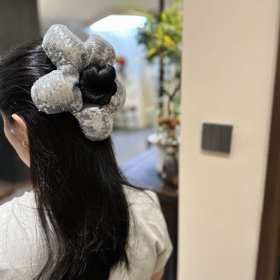 Women's Shiny Solid Color Sequins Hair Tie