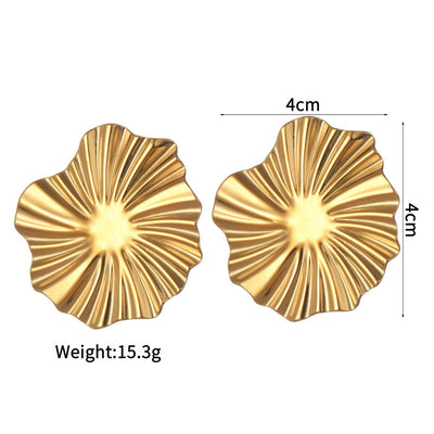 Jewelry Modern Style Classic Style Heart Shape Flower 304 Stainless Steel Plating Rings Earrings