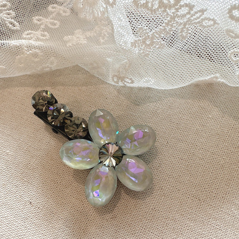 Women's Sweet Flower Rhinestone Hair Clip