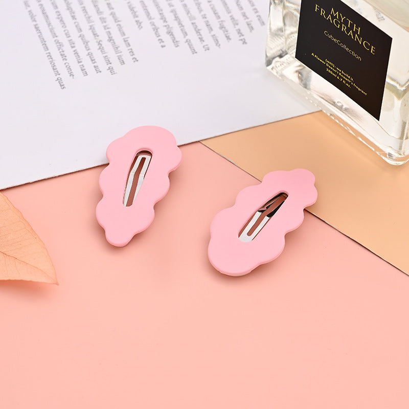 simple style solid color plastic resin hair clip 1 piece