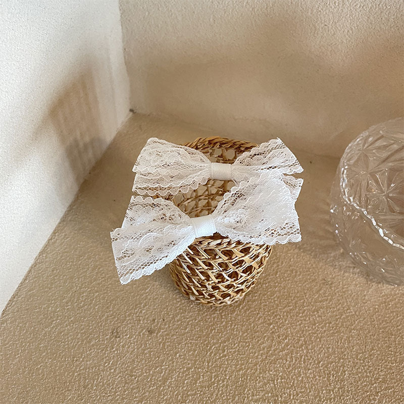 Women's Elegant Simple Style Bow Knot Lace Hair Clip Hair Tie Brooches