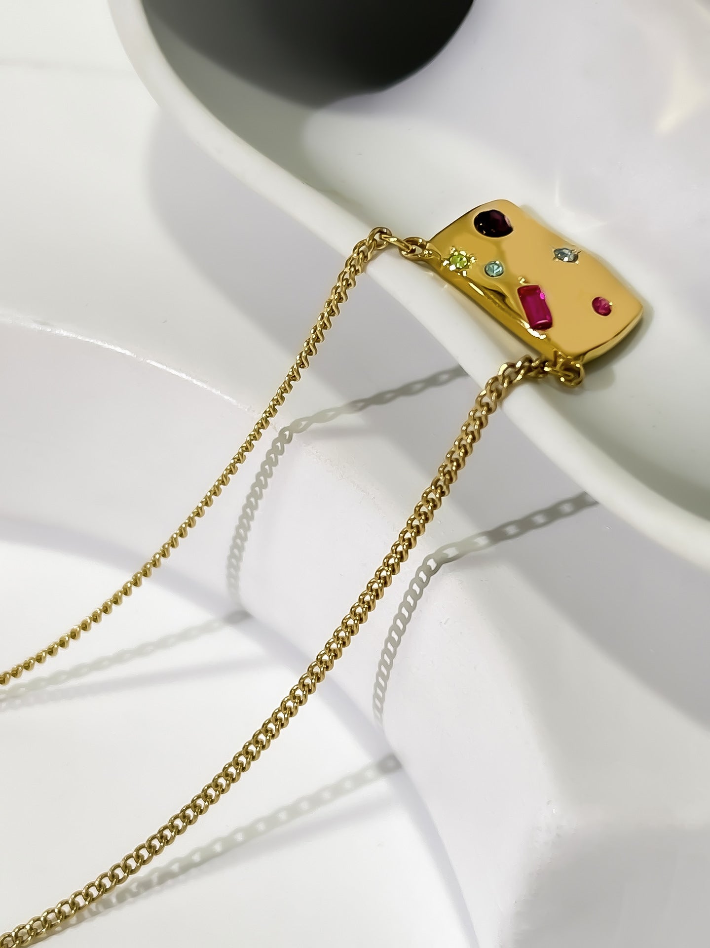 Jewelry Vintage Style Simple Style Geometric 304 Stainless Steel Plating Pendant Necklace