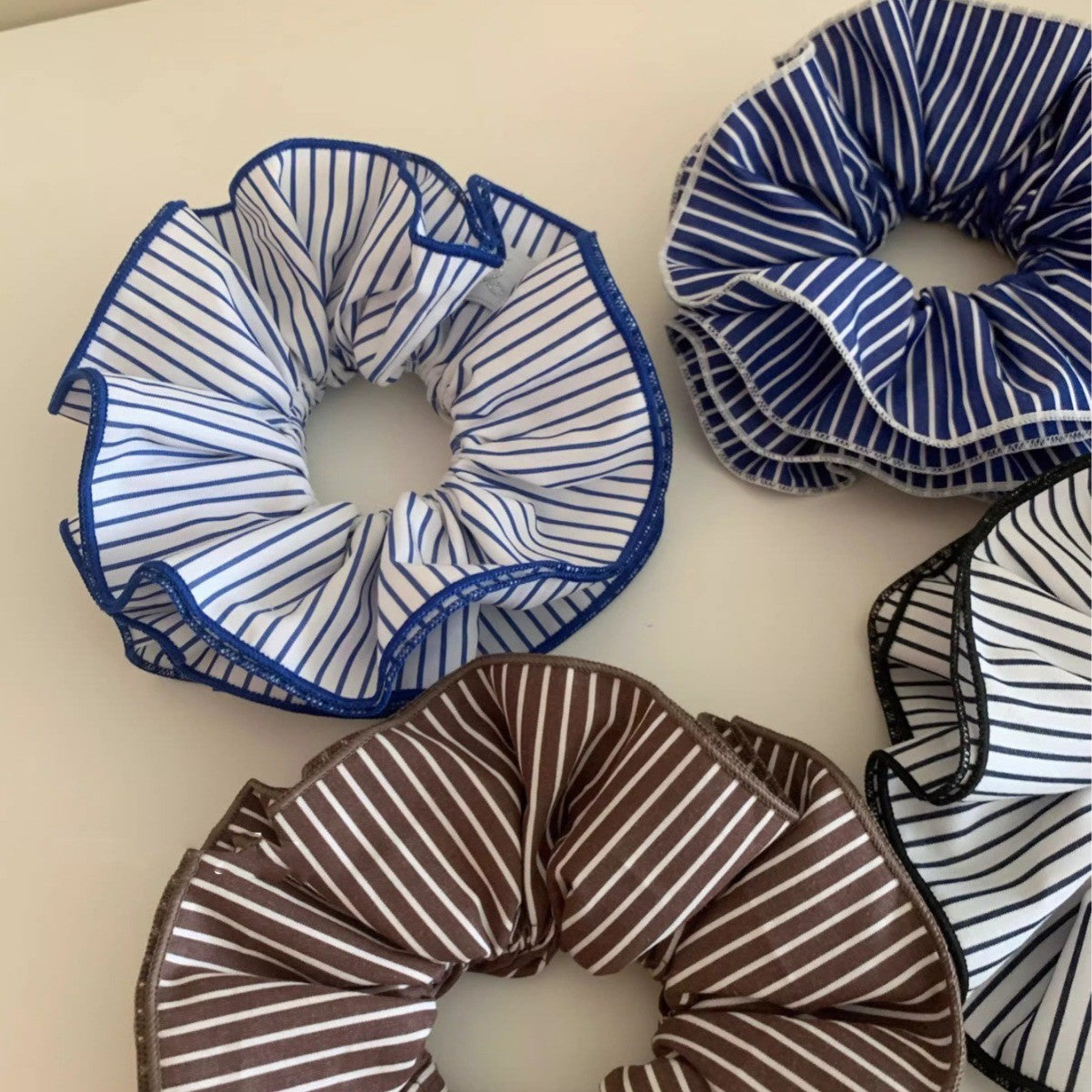 Women's Lady Stripe Cloth Hair Tie