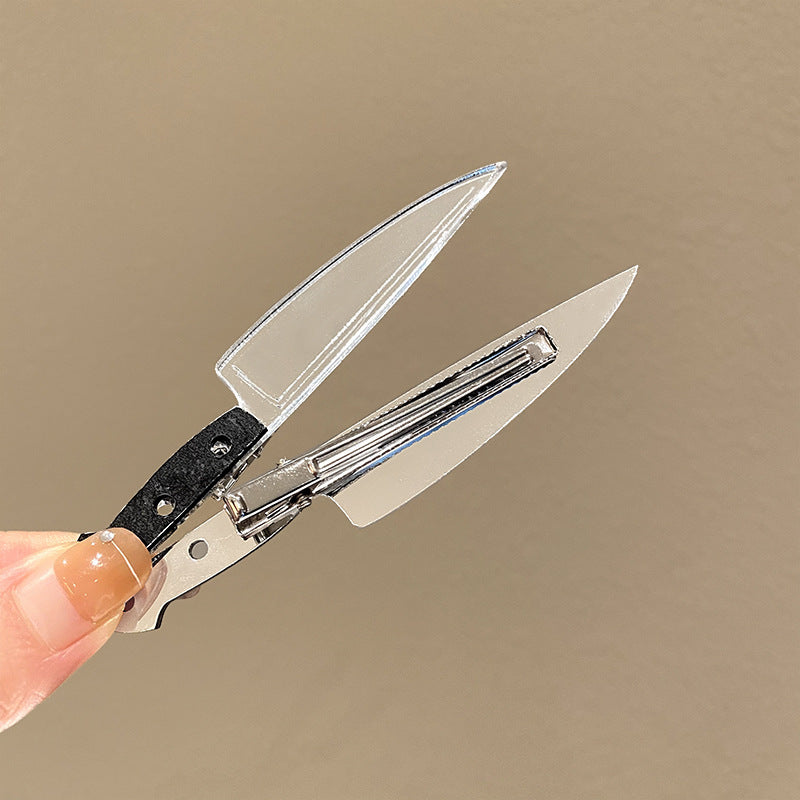 Women's Funny Cool Style Scissors Bulb Mixed materials Hair Clip