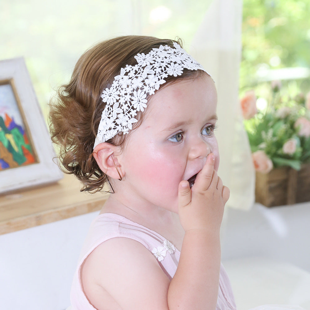 sweet flower cloth lace hair band